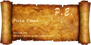 Puia Emma névjegykártya